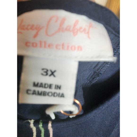 Lacey Chabert Collection Stretchy Top, 3X, NWT, Dark Blue - Picture 5 of 8